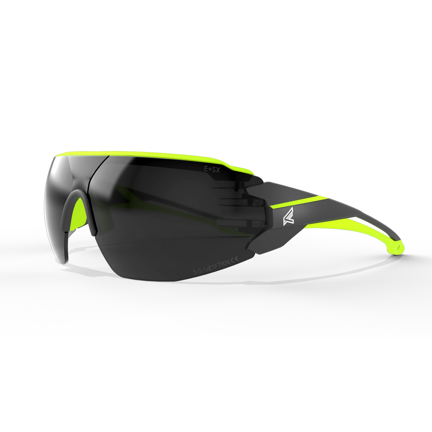 Taven - Black Frame with Hi-Vis Yellow TPR / Smoke Vapor Shield Lens