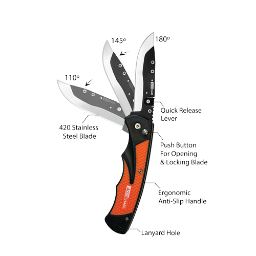 AccuSharp Replaceable Blade Razor Knife - Orange