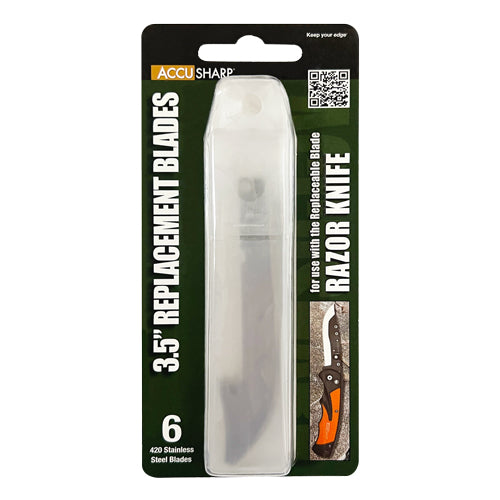 AccuSharp 3.5" Replacement Blades for Razor Knife 6 Pack