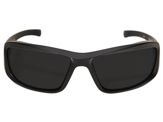 Hamel Thin Temple - Soft-Touch Matte Black Frame / Polarized Smoke Vapor Shield Lenses