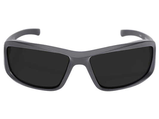 Hamel Gray Wolf - Soft-Touch Matte Gray Thin Temple Frame / Polarized Smoke Vapor Shield Lenses